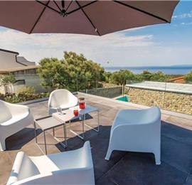 4 Bedroom Villa with Pool, Terrace and Sea Views in Jakišnica-Lun, on Pag Island, Sleeps 7